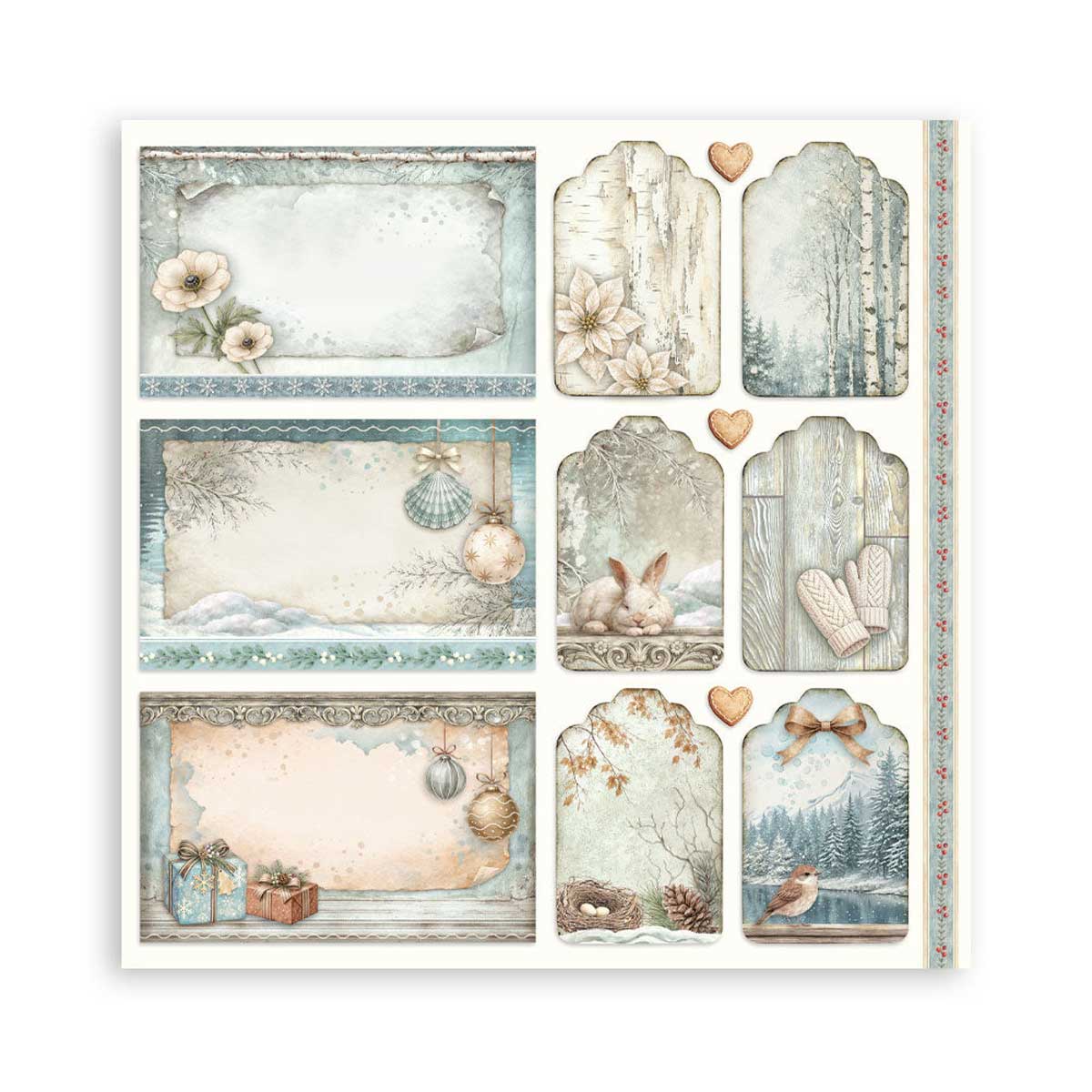 Stamperia White Christmas Collection - 8" x 8" Maxi Paper Pad [SBBSXB27] - Image 21