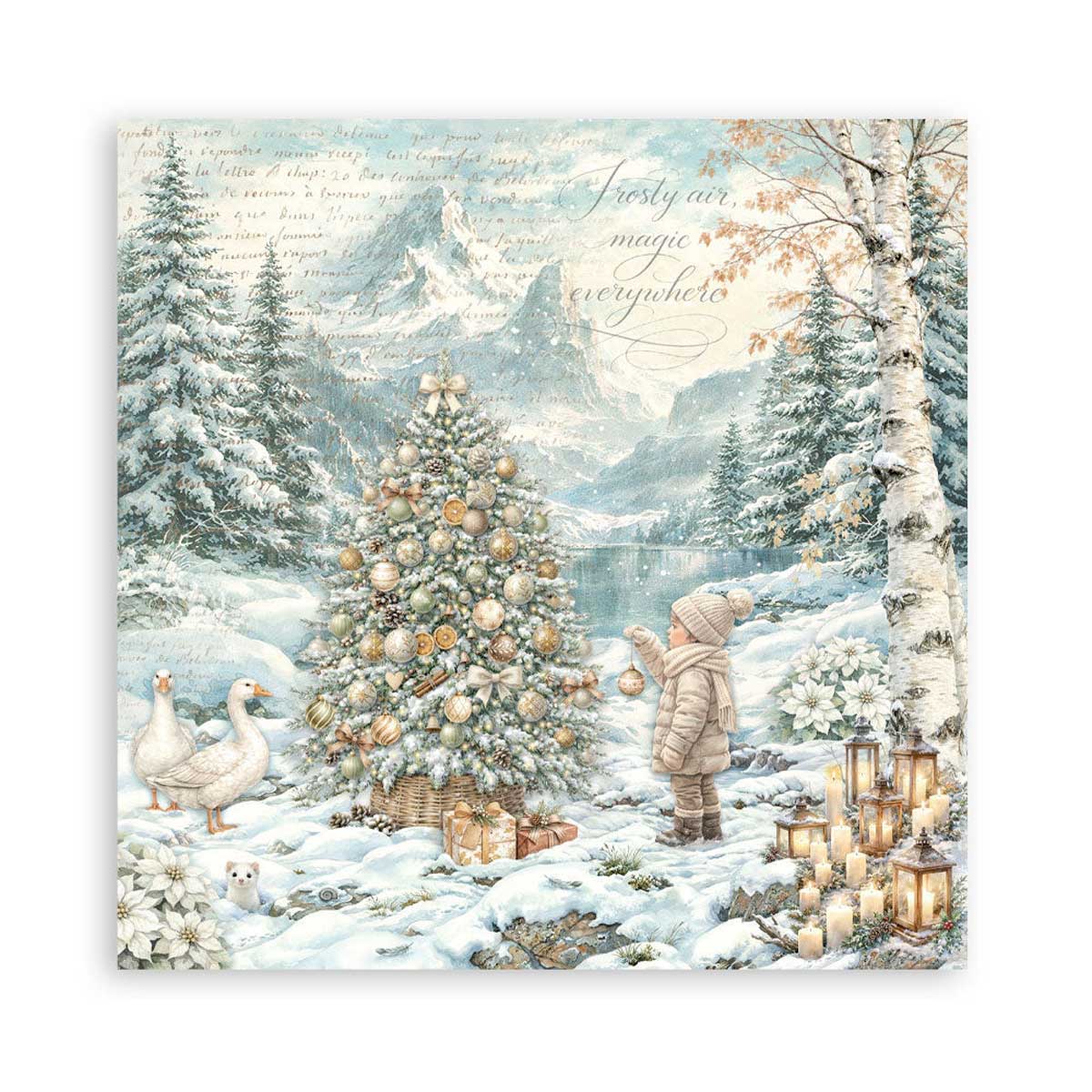 Stamperia White Christmas Collection - 8" x 8" Maxi Paper Pad [SBBSXB27] - Image 7