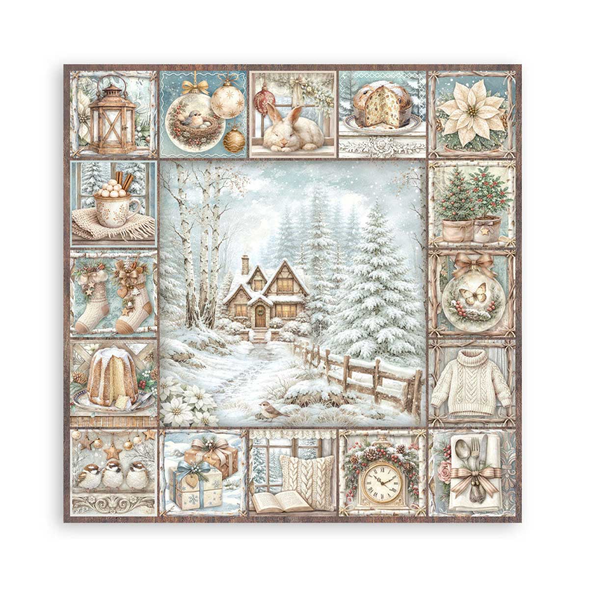 Stamperia White Christmas Collection - 8" x 8" Maxi Paper Pad [SBBSXB27] - Image 8