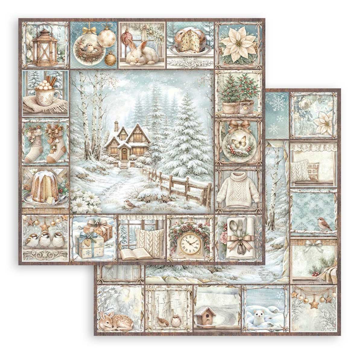 Stamperia White Christmas Collection - 8" x 8" Paper Pad [SBBS146] - Image 10