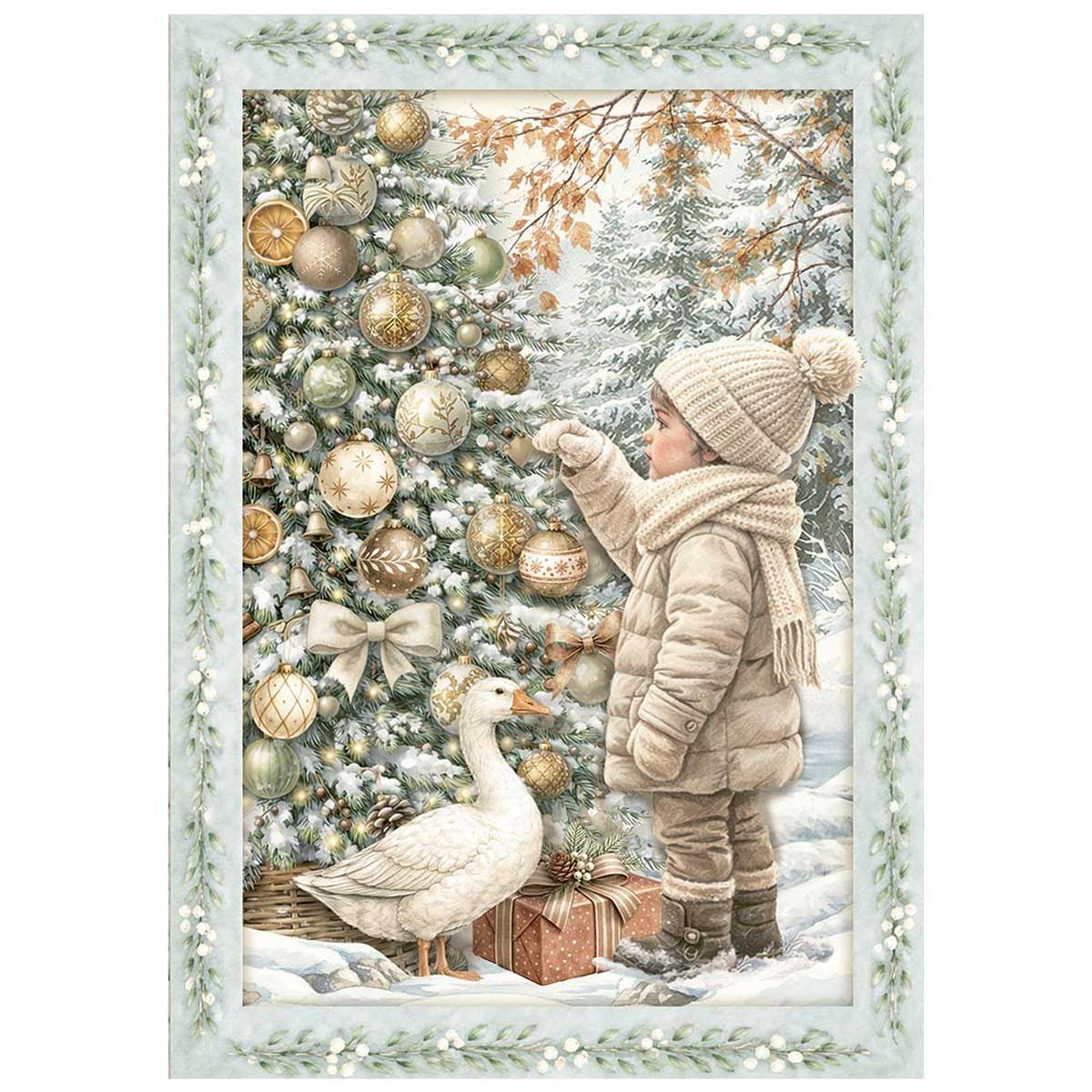 Stamperia White Christmas Collection - A6 Mini Rice Paper [DFSA6X10] - Image 4