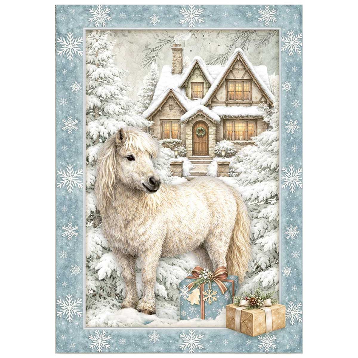 Stamperia White Christmas Collection - A6 Mini Rice Paper [DFSA6X10] - Image 6
