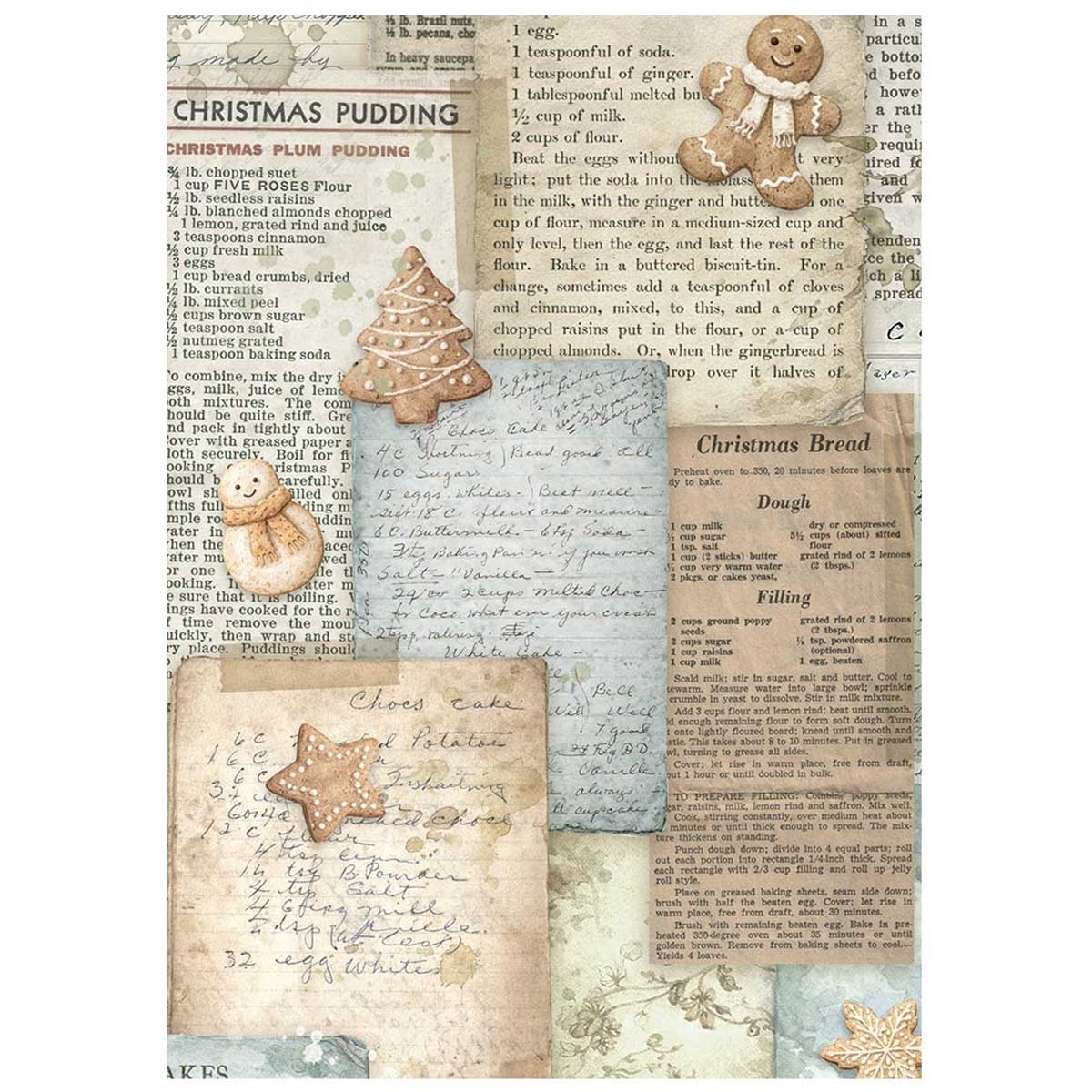 Stamperia White Christmas Collection - A6 Rice Paper Backgrounds [DFSAK6059] - Image 2