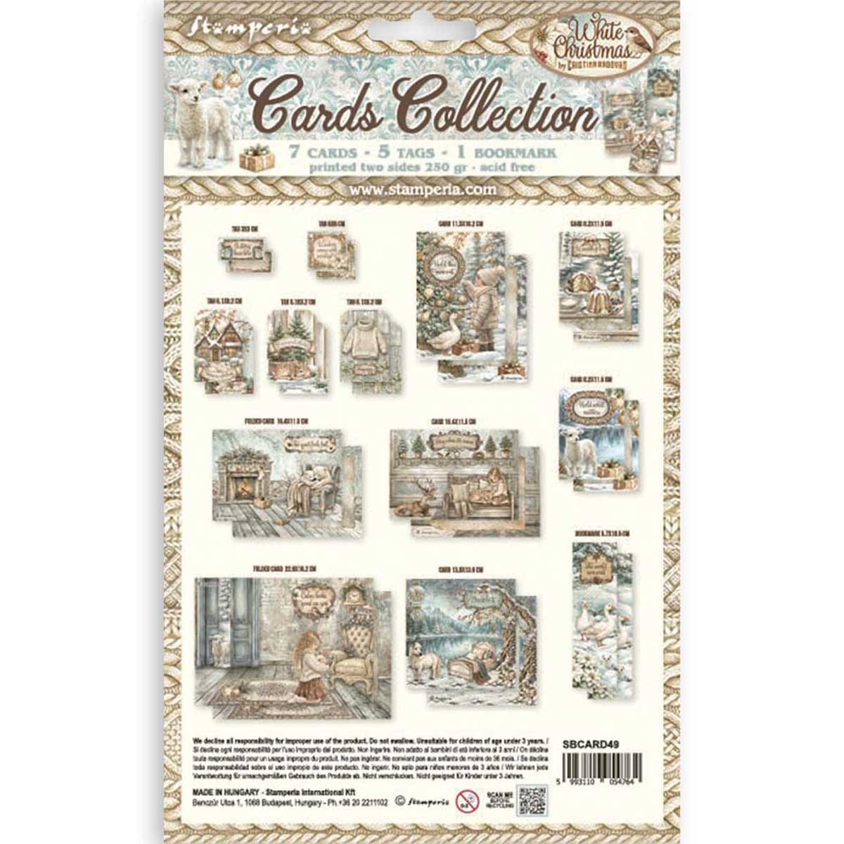 Stamperia White Christmas Collection - Cards Collection [SBCARD49] - Image 2
