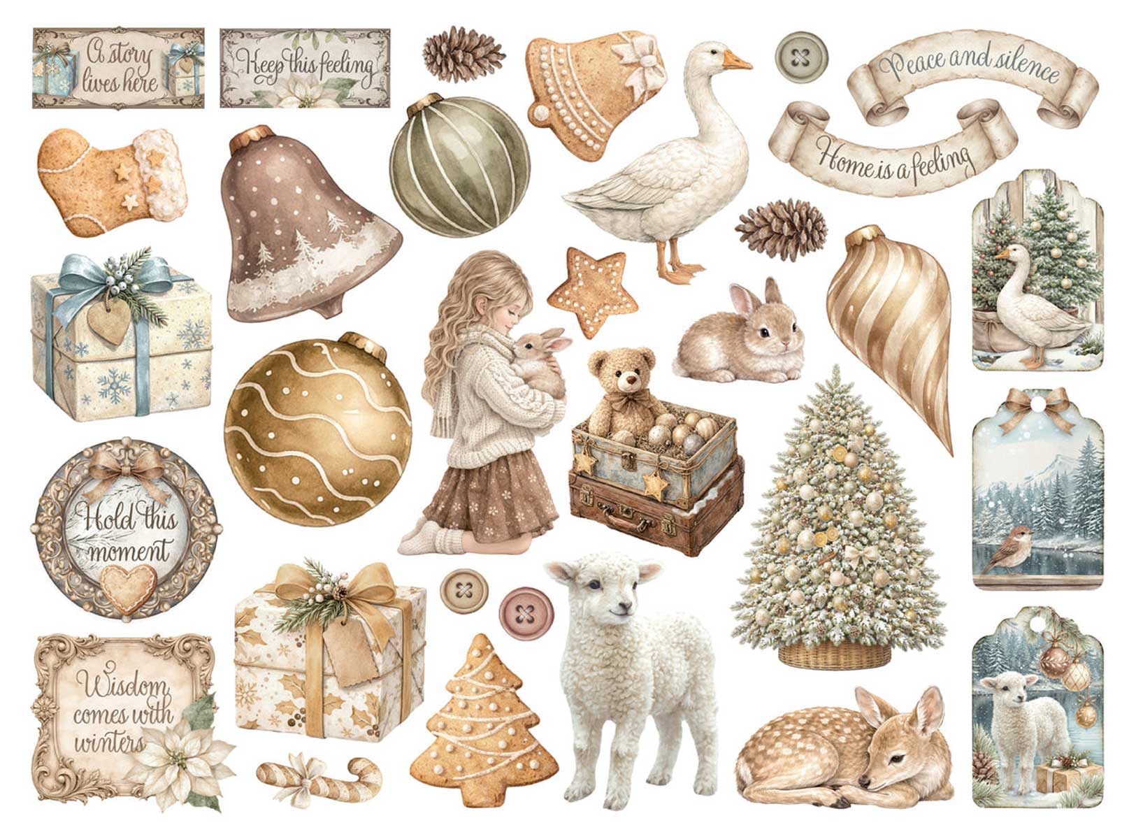 Stamperia White Christmas Collection - Die Cuts [DFLDC141] - Image 2