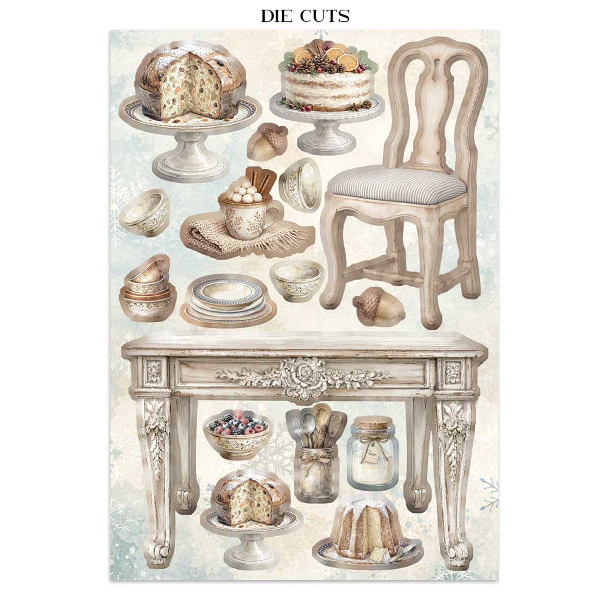 Stamperia White Christmas Collection - Junk Journal Focus Points [SBJKS07] - Image 17