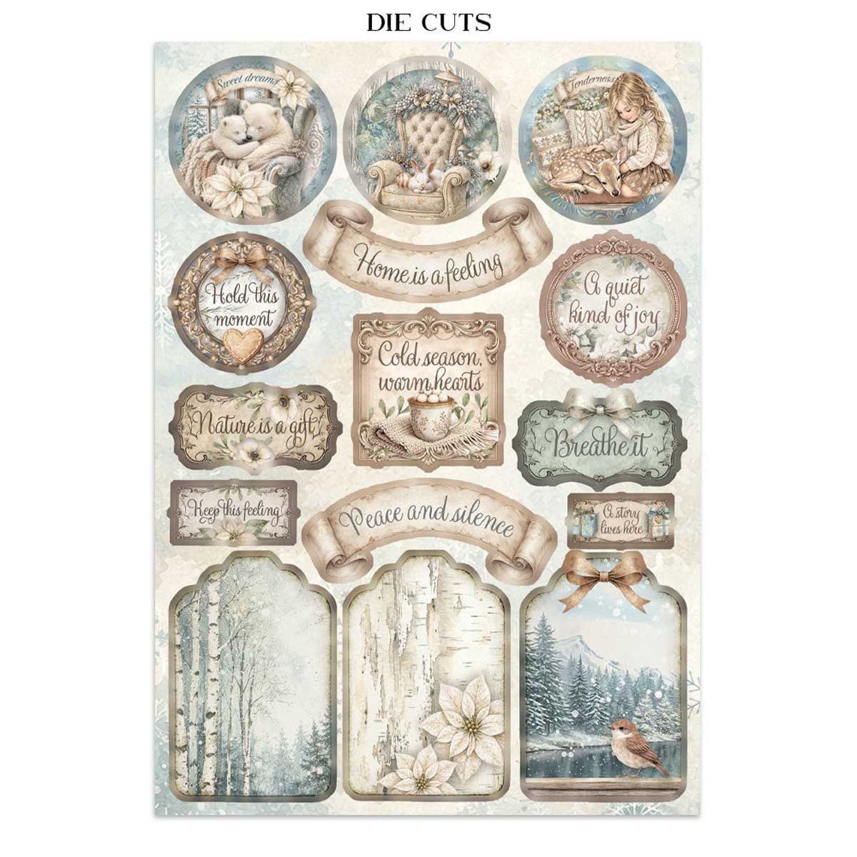 Stamperia White Christmas Collection - Junk Journal Focus Points [SBJKS07] - Image 19