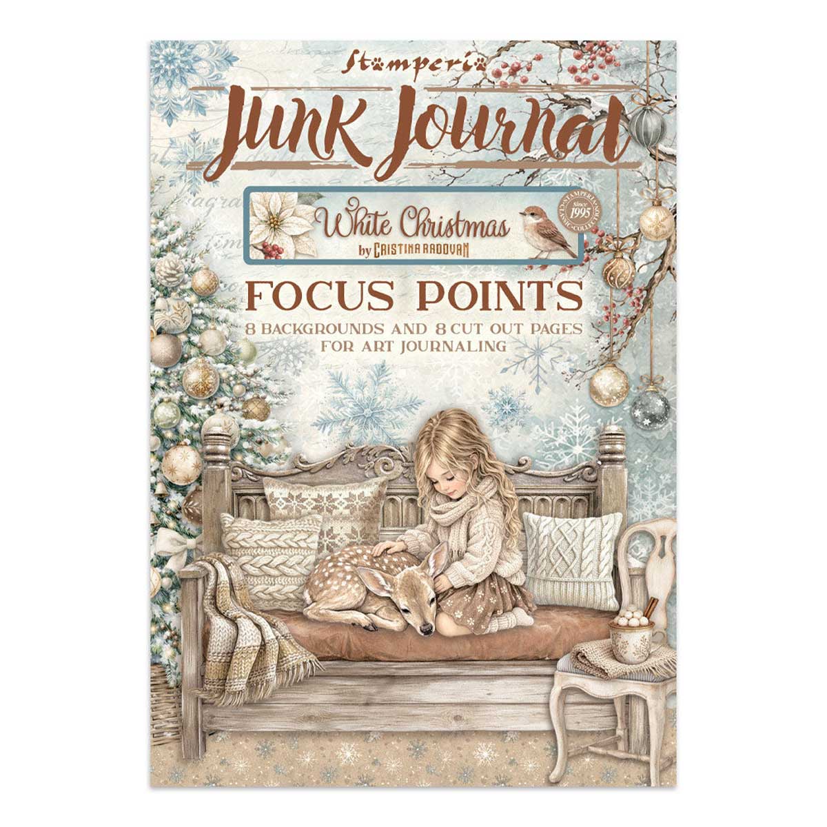 Stamperia White Christmas Collection - Junk Journal Focus Points [SBJKS07]