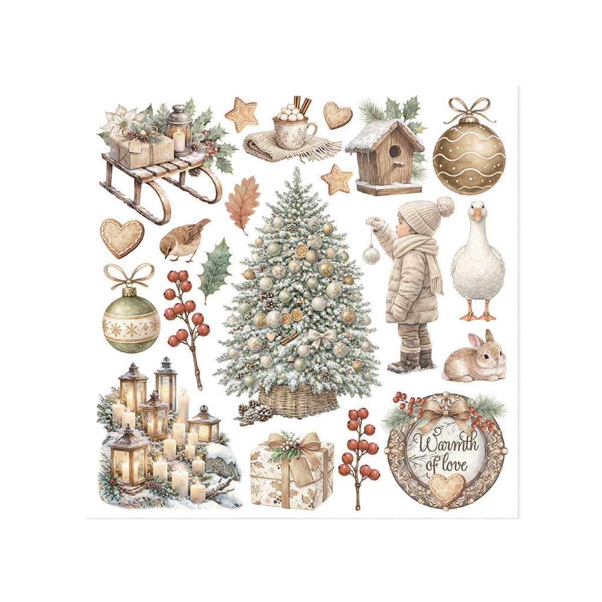 Stamperia White Christmas Collection - Rub On Kit [DFLRBX21] - Image 2