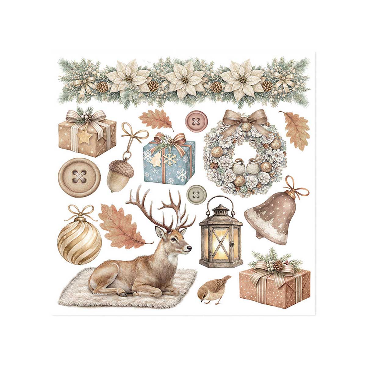 Stamperia White Christmas Collection - Rub On Kit [DFLRBX21] - Image 3
