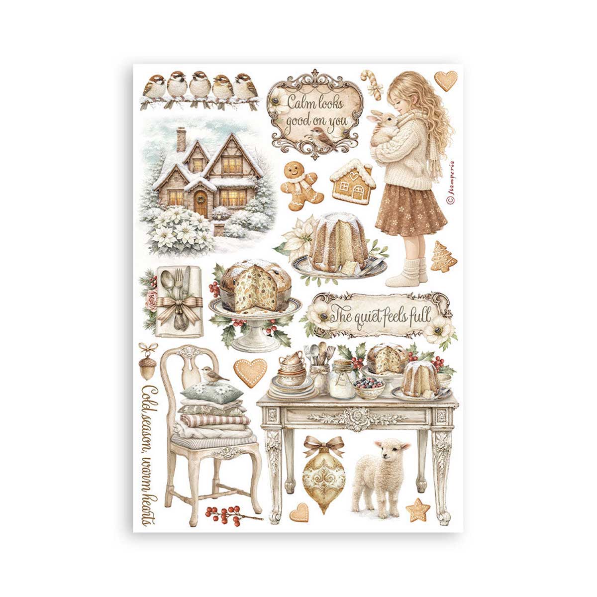 Stamperia White Christmas Collection - Washi Pad [SBW36] - Image 7