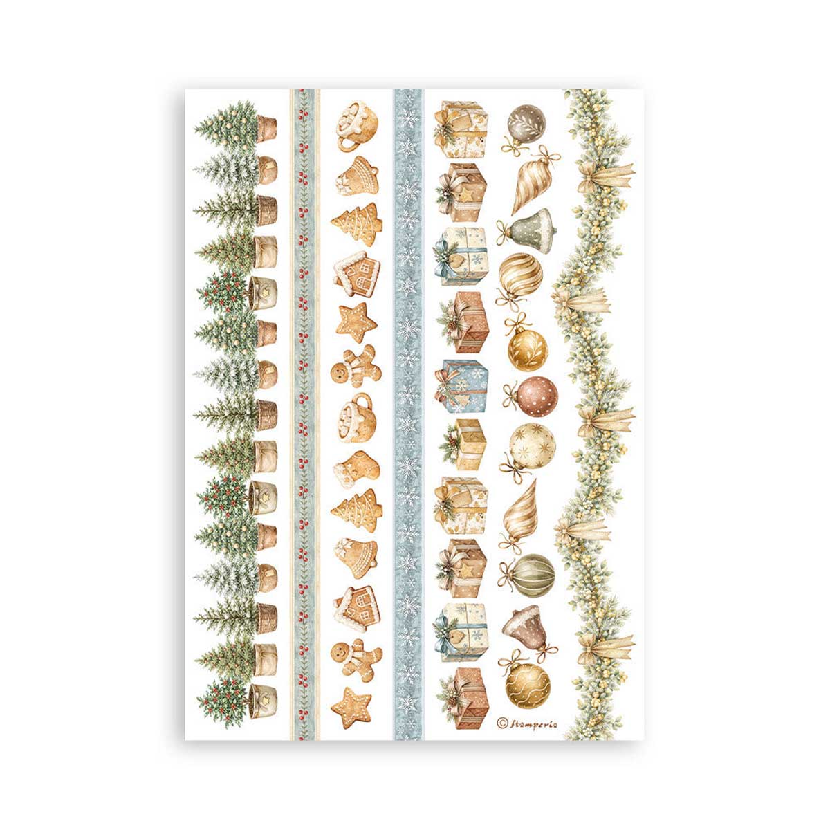 Stamperia White Christmas Collection - Washi Pad [SBW36] - Image 8