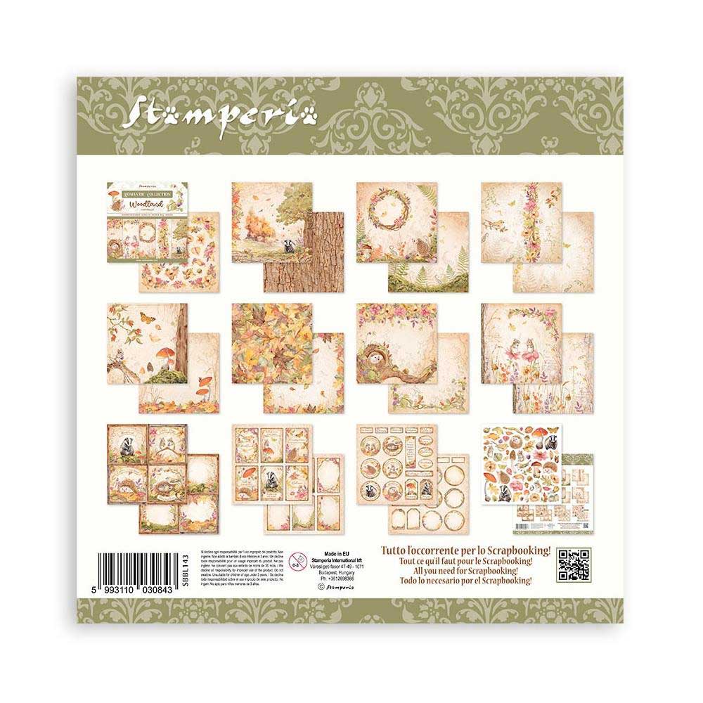 Stamperia Woodland Collection - 12 x 12 Paper Pad [SBBL143] 