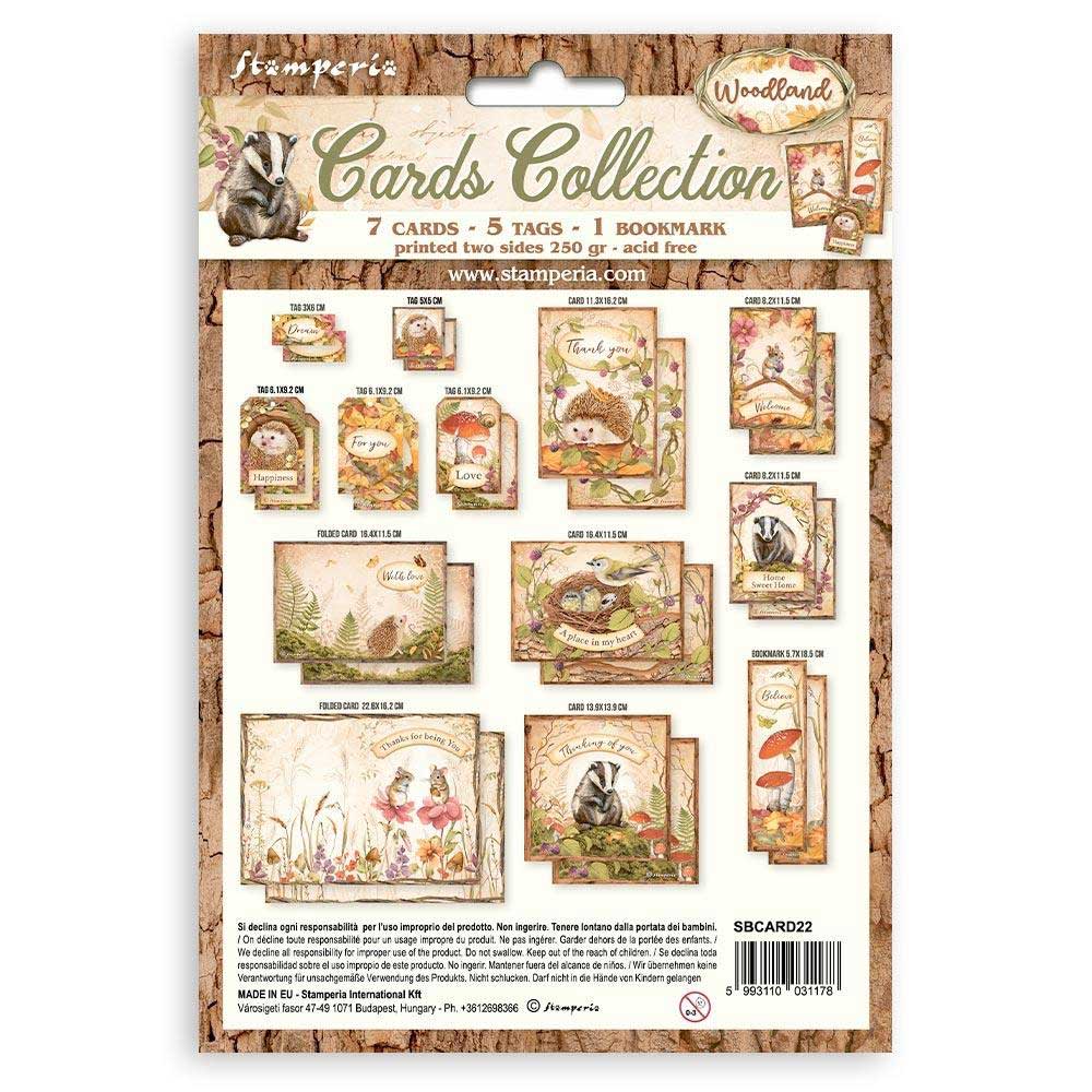 Stamperia Woodland Collection - Cards Collection [SBCARD22] - Image 2
