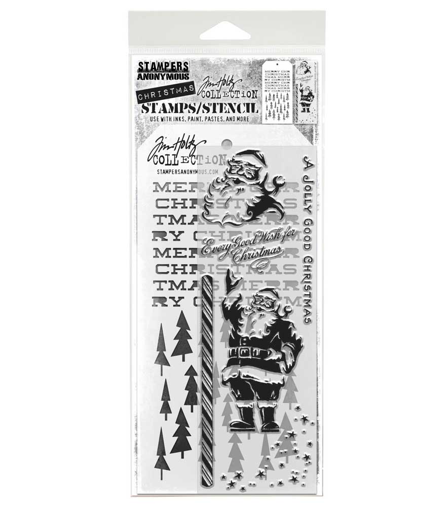 Tim Holtz Grote Klem Stempelset – Cling Rubber Stamps Op Klemschuim, 8,5x7 Inch, Voor Creatief Handwerk En Mixed Media