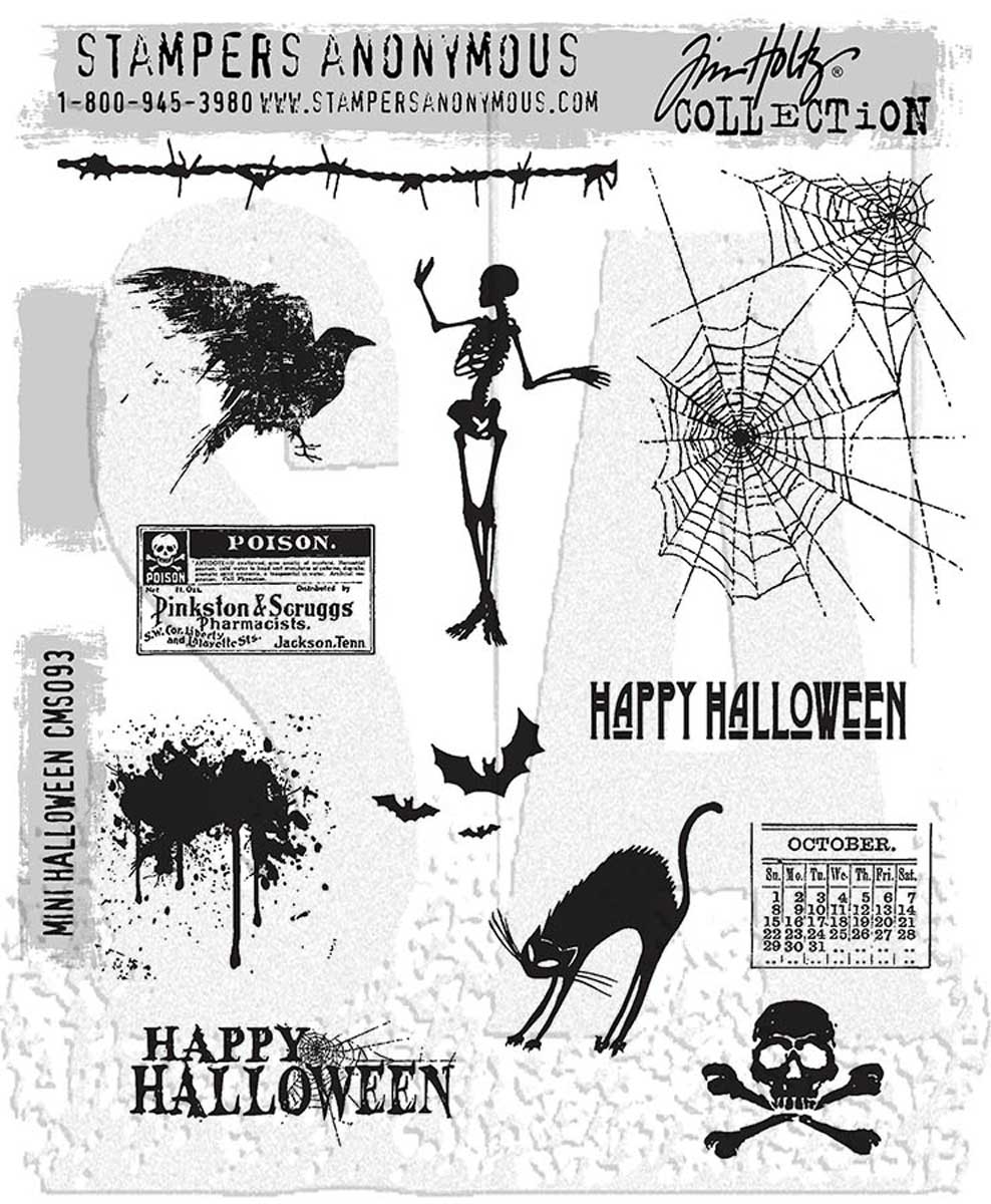 thumbnail image 2 of Stampers Anonymous Tim Holtz® Mini Sewing Blueprints Strip Cling Stamps Set D403953s 2 of 9