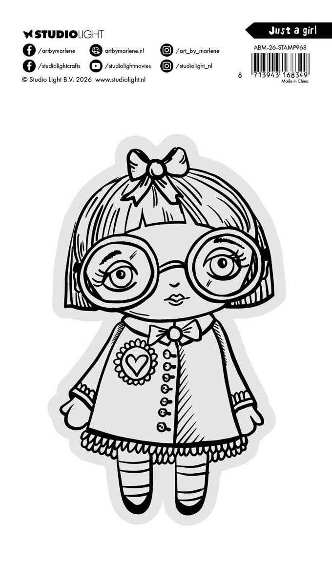Studio Light Art By Marlene - Clear Stamp - Just A Girl [ABM-26-STAMP968] - Image 2