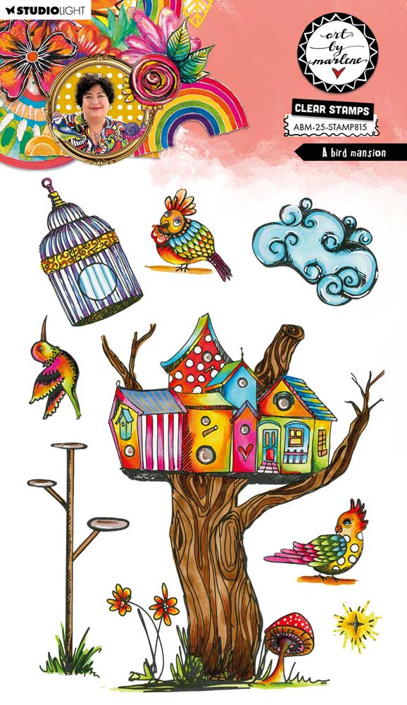 Studio Light Art By Marlene - Clear Stamp Set - A Bird Mansion [ABM-25-STAMP815]