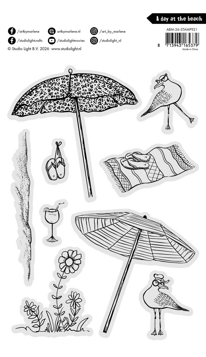 Studio Light Art By Marlene - Clear Stamp Set - A Day At The Beach [ABM-26-STAMP921] - Image 2