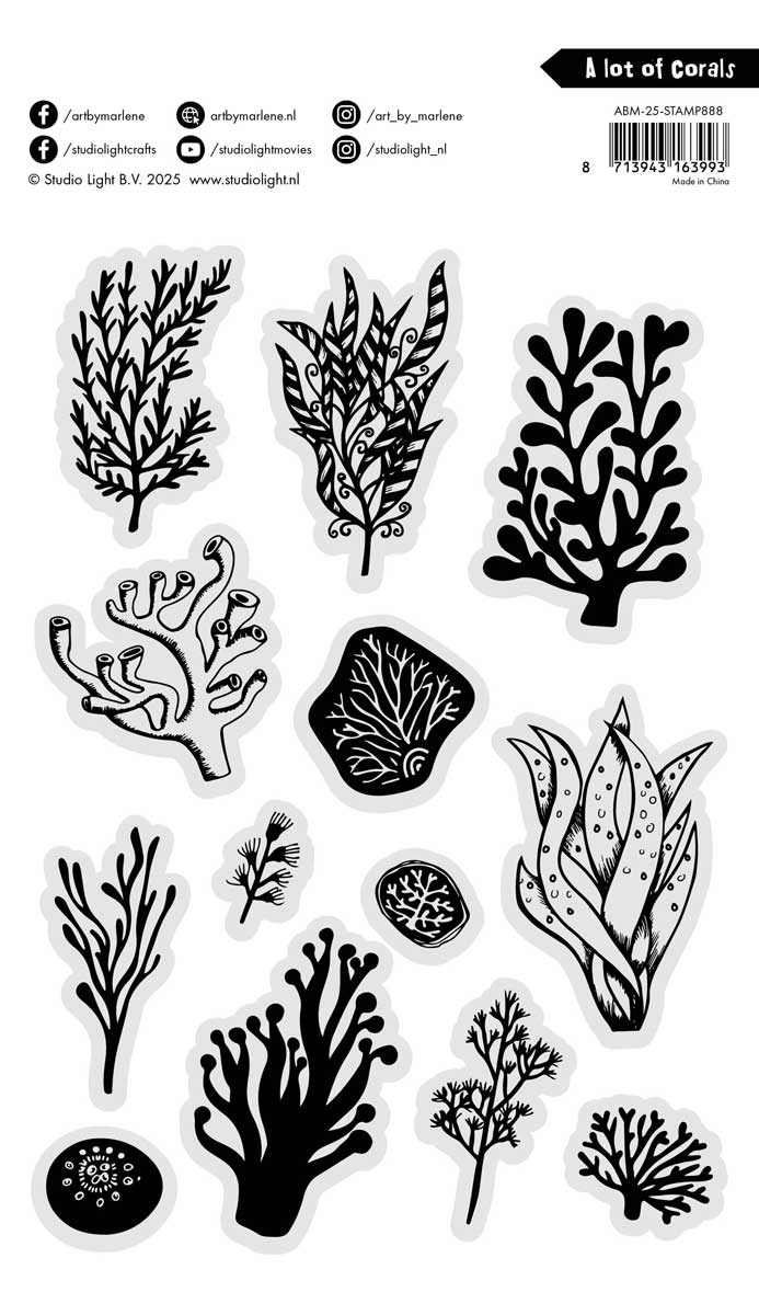 Studio Light Art By Marlene - Clear Stamp Set - A Lot Of Corals [ABM-25-STAMP888] - Image 2