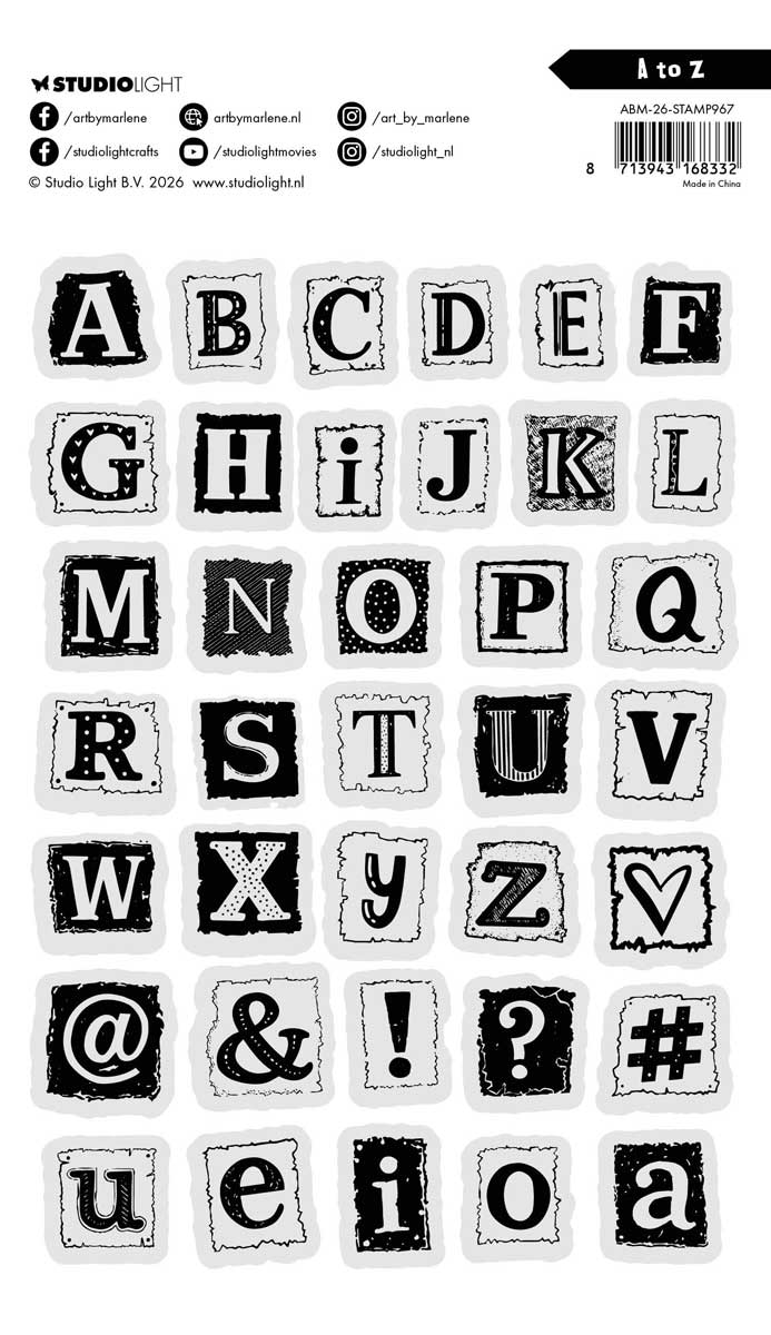 Studio Light Art By Marlene - Clear Stamp Set - A To Z [ABM-26-STAMP967] - Image 2