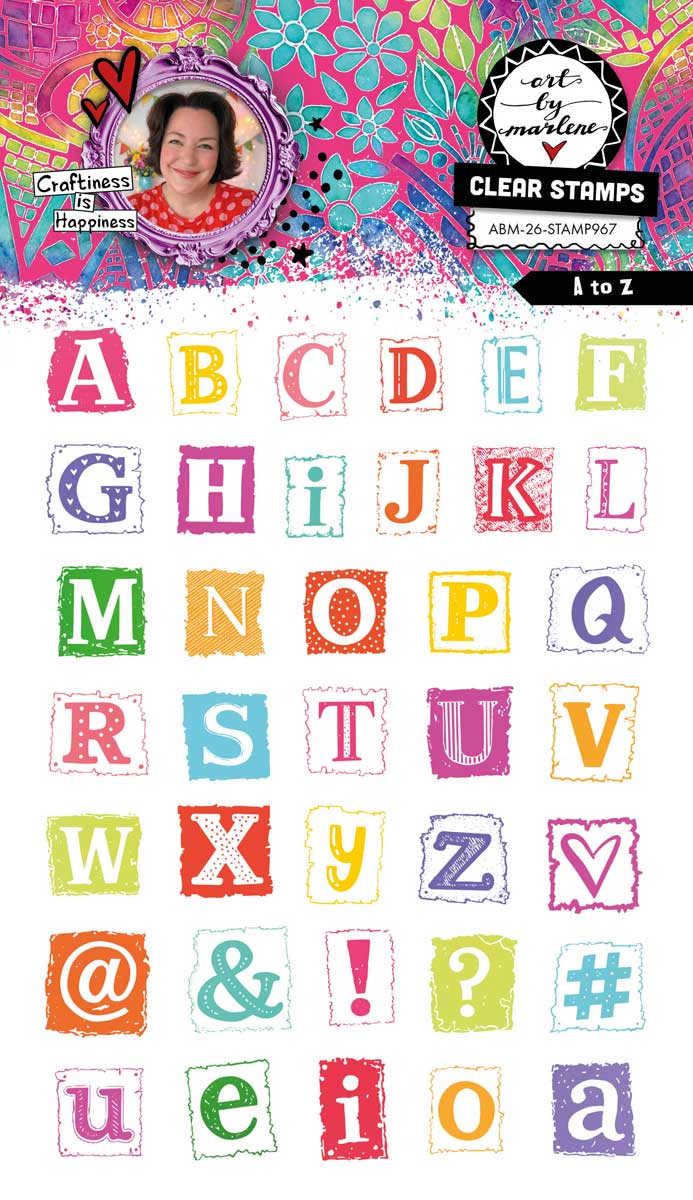 Studio Light Art By Marlene - Clear Stamp Set - A To Z [ABM-26-STAMP967]