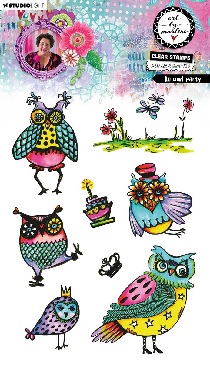 Studio Light Art By Marlene - Clear Stamp Set - An Owl Party [ABM-26-STAMP923]