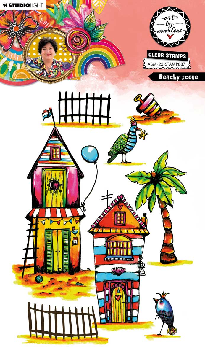 Studio Light Art By Marlene - Clear Stamp Set - Beachy Scene [ABM-25-STAMP887]
