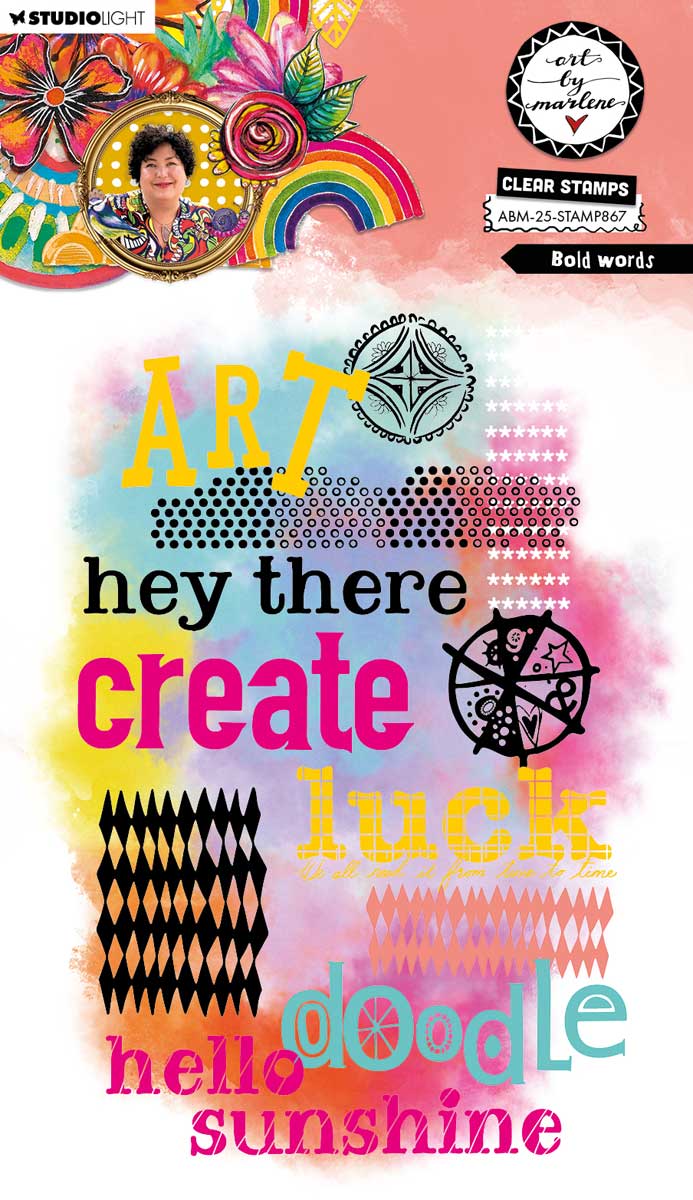 Studio Light Art By Marlene - Clear Stamp Set - Bold Words [ABM-25-STAMP867]