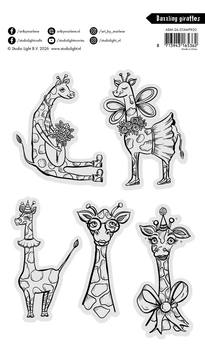 Studio Light Art By Marlene - Clear Stamp Set - Dazzling Giraffes [ABM-26-STAMP920] - Image 2