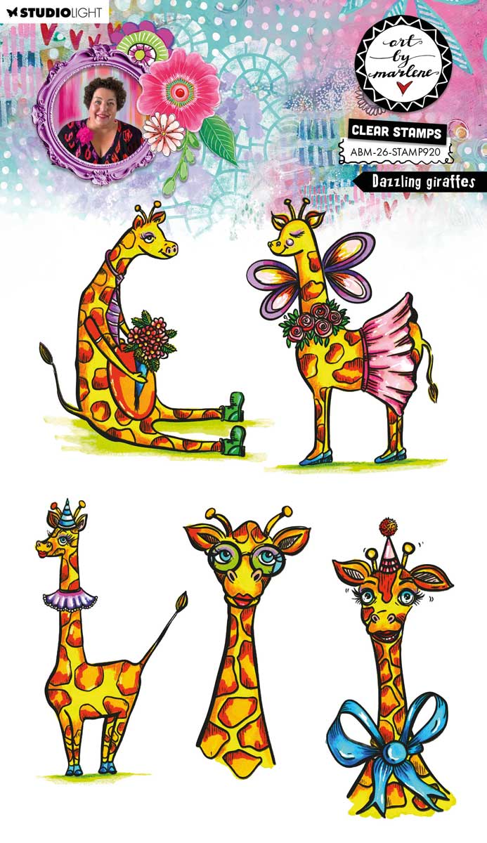 Studio Light Art By Marlene - Clear Stamp Set - Dazzling Giraffes [ABM-26-STAMP920]