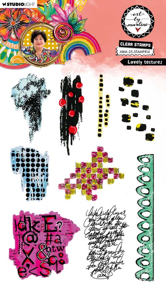 Studio Light Art By Marlene - Clear Stamp Set - Lovely Textures [ABM-25-STAMP814]