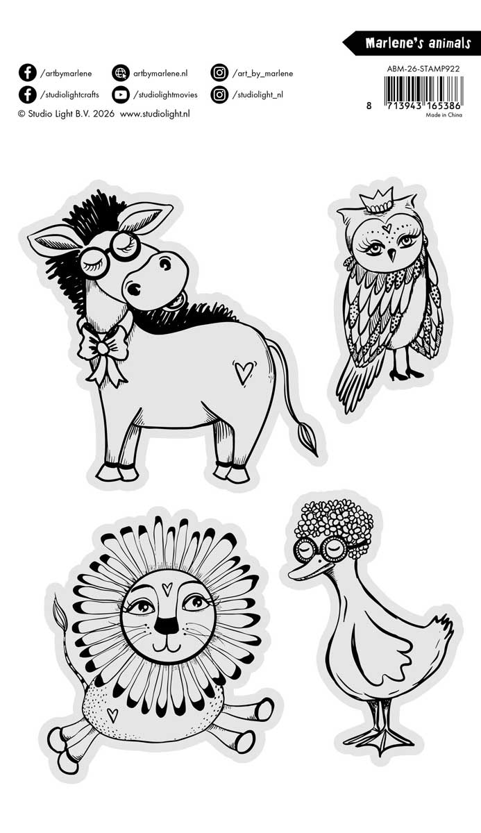 Studio Light Art By Marlene - Clear Stamp Set - Marlene's Animals [ABM-26-STAMP922] - Image 2