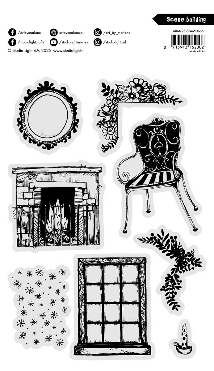 Studio Light Art By Marlene - Clear Stamp Set - Scene Building [ABM-25-STAMP866] - Image 2
