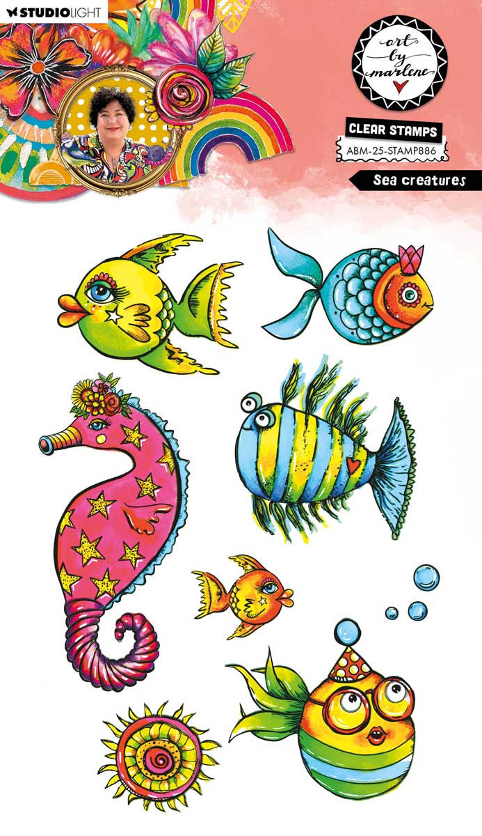 Studio Light Art By Marlene - Clear Stamp Set - Sea Creatures [ABM-25-STAMP886]