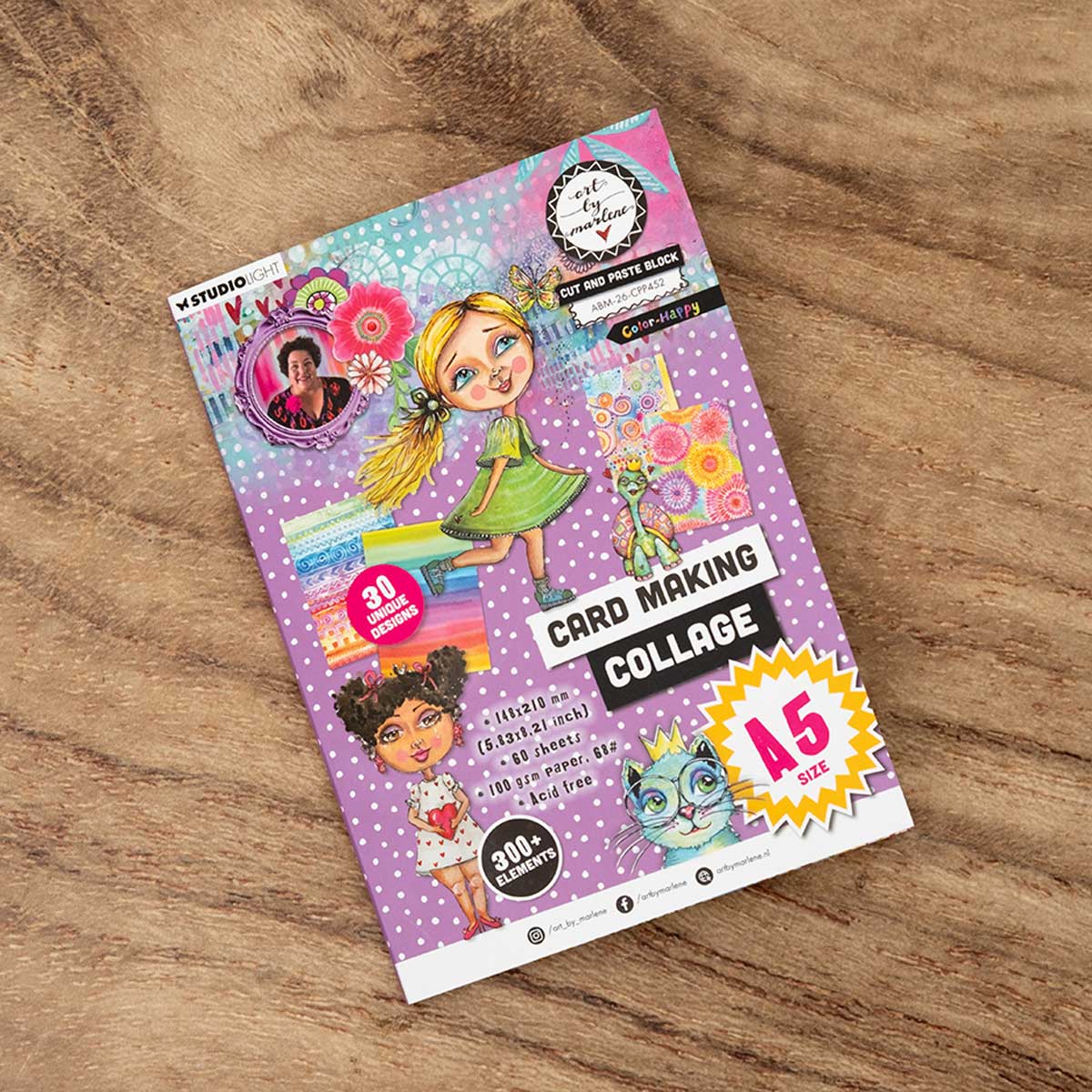 Studio Light Art By Marlene - Cut & Paste Block - Card Making Collage - Color Happy [ABM-26-CPP452] - Image 2
