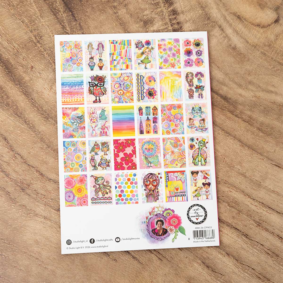 Studio Light Art By Marlene - Cut & Paste Block - Mixed Media Art Journaling Collage - Color-Happy [ABM-26-CPP453] - Image 3