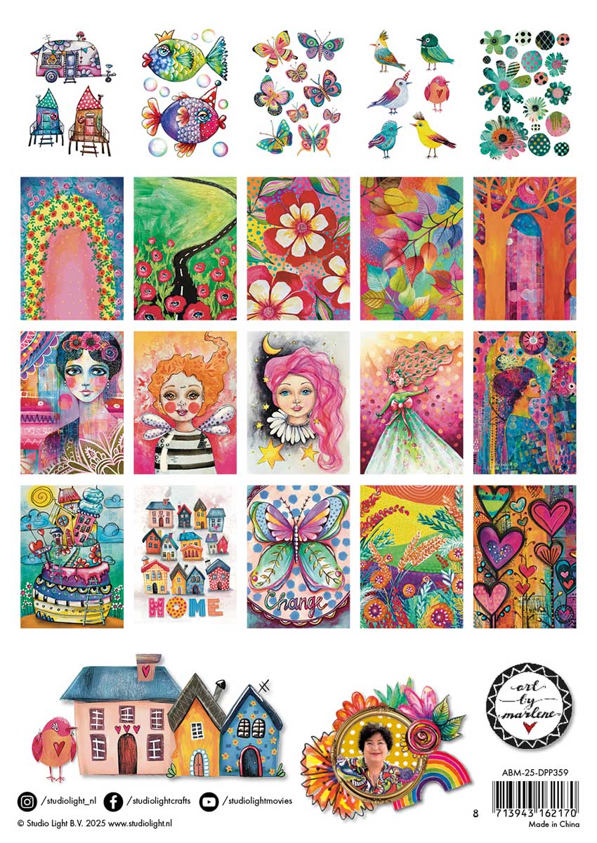 Studio Light Art By Marlene - Cut & Paste Block - Whimsical World [ABM-25-DPP359] - Image 2