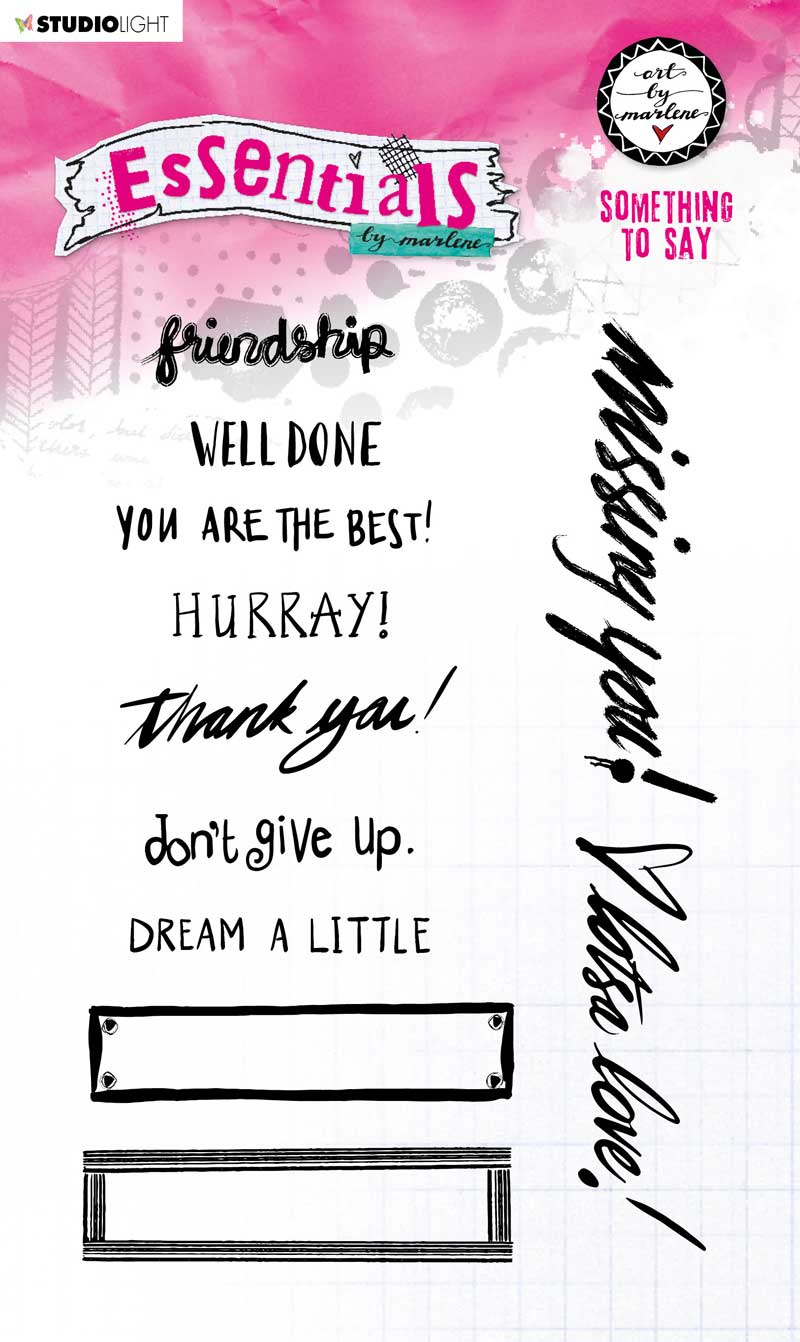 Studio Light Art By Marlene Essentials Clear Stamp Set Something To