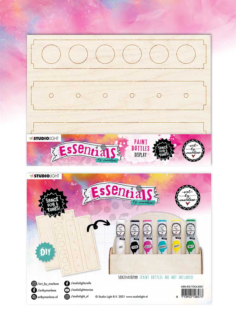 Studio Light Art By Marlene Essentials Paint Storage Rack - 6 Tubes [ABM-ES-TOOLS501]