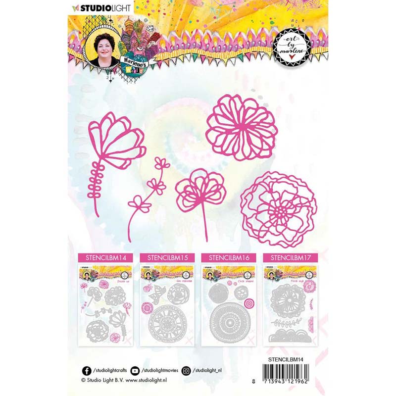 Studio Light Art By Marlene - Marlene's World Collection - Cutting & Embossing Die Doodle Up [STENCILBM14] - Image 2