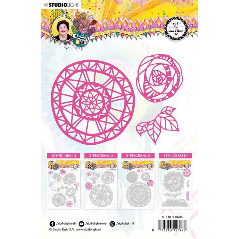 Studio Light Art By Marlene - Marlene's World Collection - Cutting & Embossing Die Geo Mandala  [STENCILBM15] - Image 2