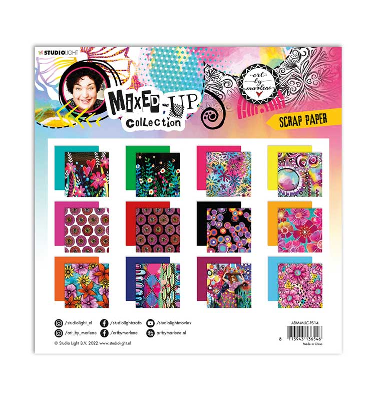 Studio Light Art By Marlene Mixed Up Collection Scrap Paper Pack [ABM