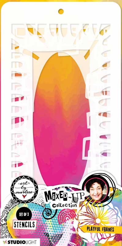 Studio Light Art By Marlene Mixed Up Collection Stencil Set - Playful Frames [ABM-MUC-MASK137]