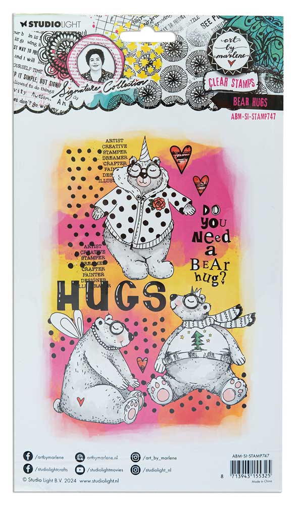 Studio Light Art By Marlene Signature Collection - Clear Stamp Set - Bear Hugs [ABM-SI-STAMP747] - Image 2