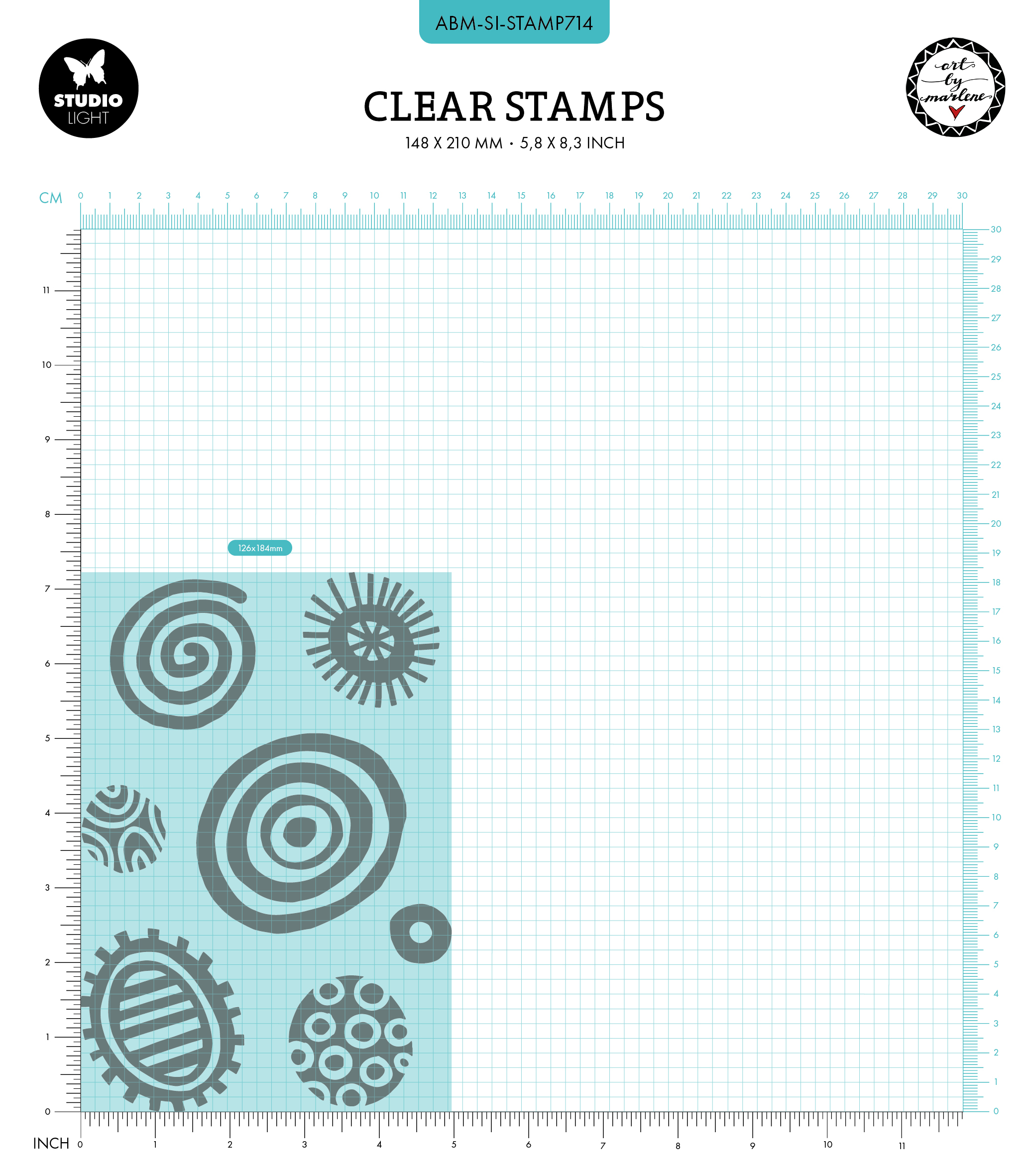 Studio Light Art By Marlene Signature Collection - Clear Stamp Set - Circle Salad [ABM-SI-STAMP714] - Image 2
