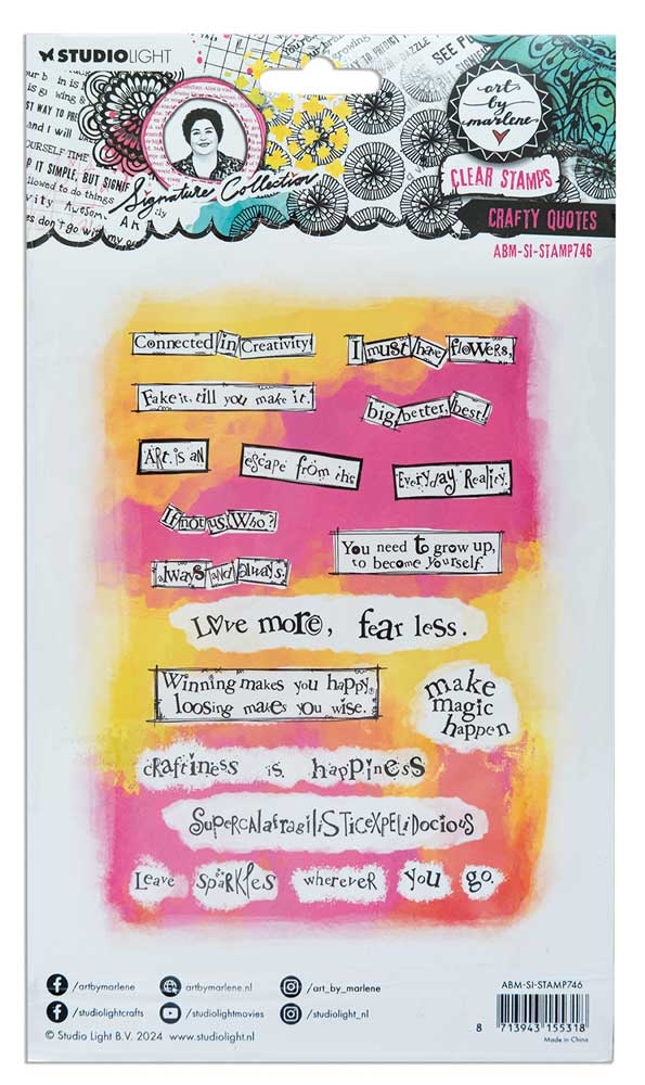 Studio Light Art By Marlene Signature Collection - Clear Stamp Set - Crafty Quotes [ABM-SI-STAMP746] - Image 2