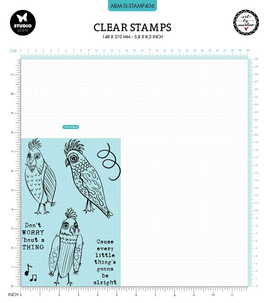 Studio Light Art By Marlene Signature Collection - Clear Stamp Set - Don't Worry [ABM-SI-STAMP406] - Image 3