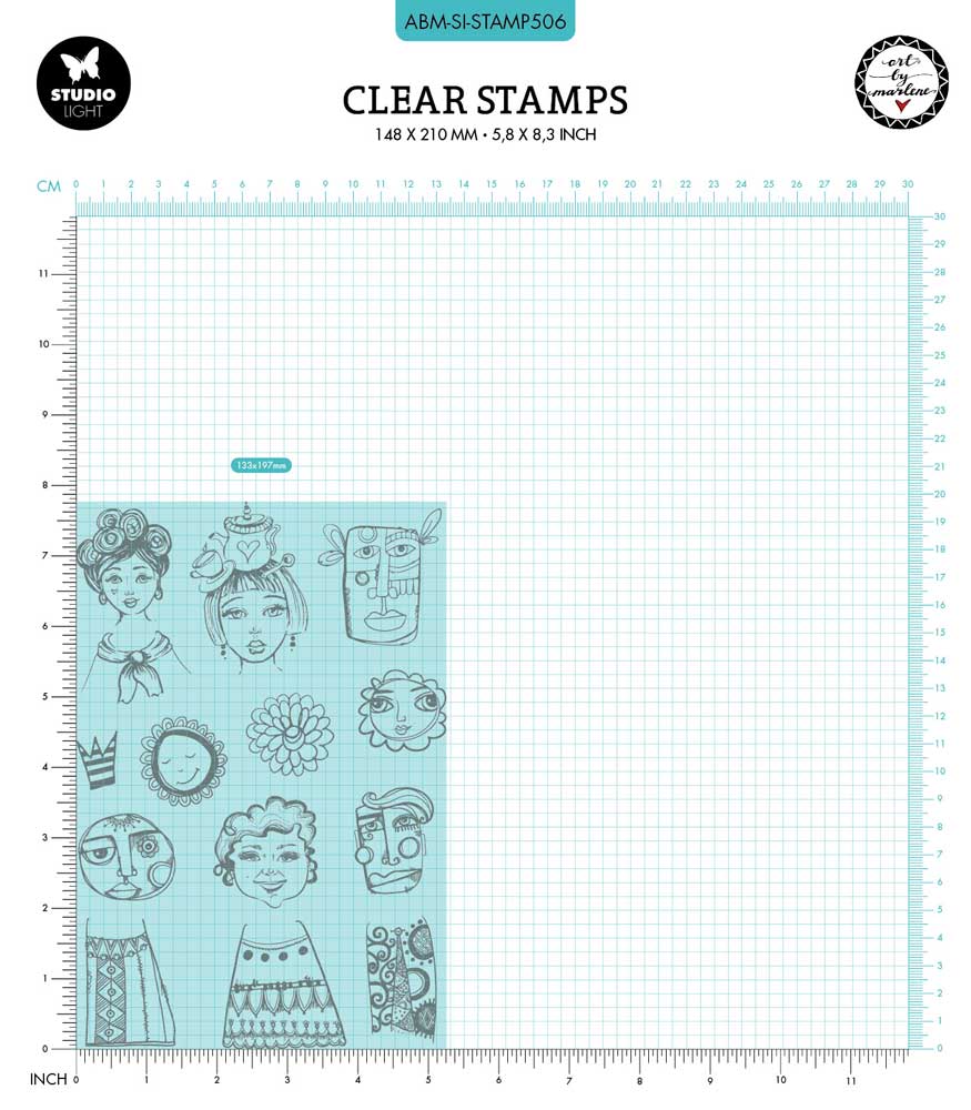 Studio Light Art By Marlene Signature Collection - Clear Stamp Set - Face-It [ABM-SI-STAMP506] - Image 3