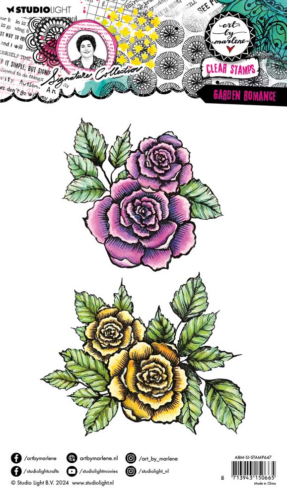Studio Light Art By Marlene Signature Collection - Clear Stamp Set - Garden Romance [ABM-SI-STAMP647] - Image 2
